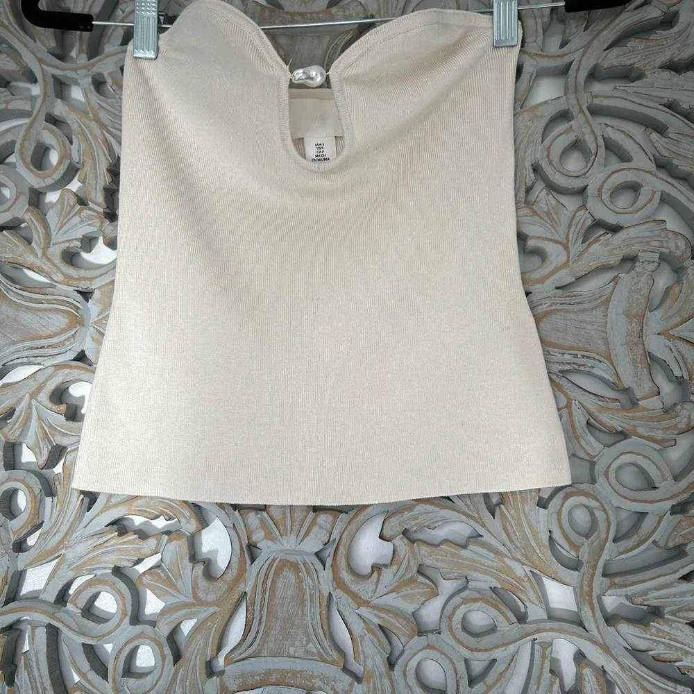 H&M BEAD-DETAIL TUBE TOP Size Small - Picture 6 of 8
